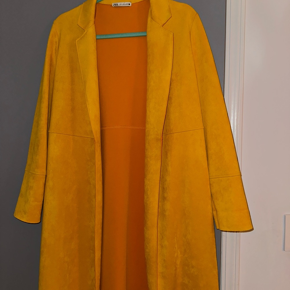 Zara - Yellow Suede Coat!